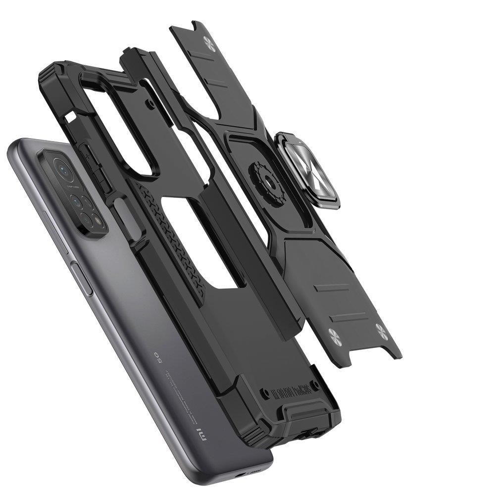Wozinsky Ring Armor robust hybrid cover + magnetisk holder til Samsung Galaxy A03s sort