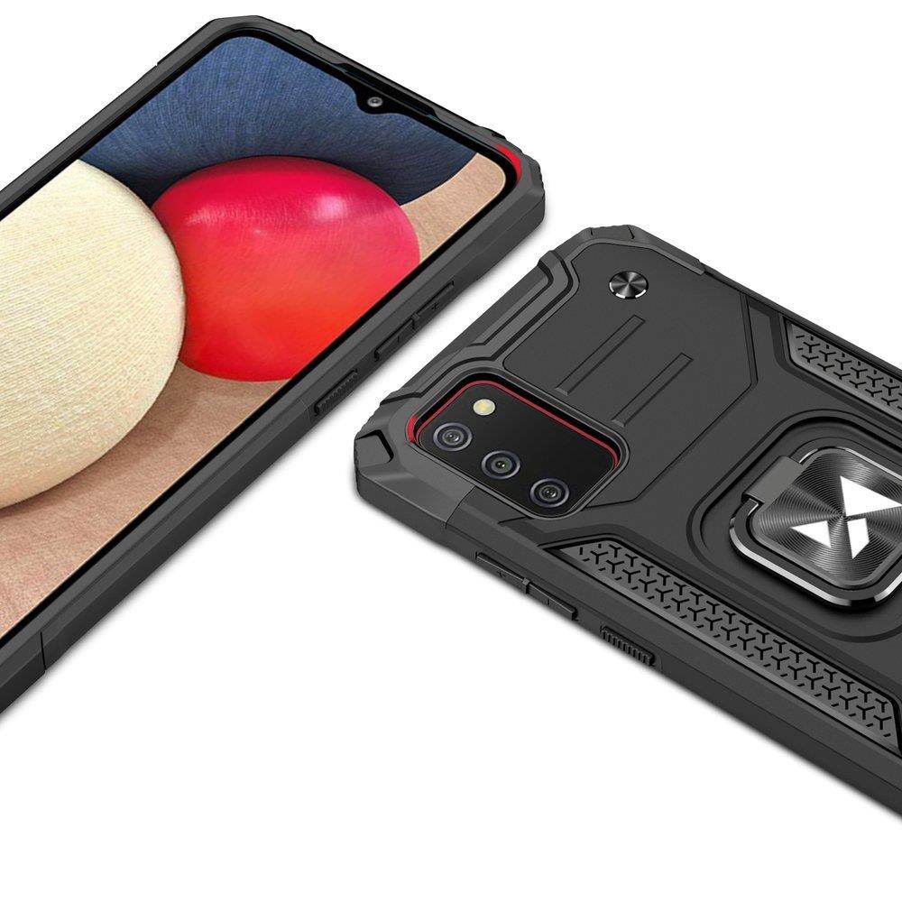Wozinsky Ring Armor robust hybrid cover + magnetisk holder til Samsung Galaxy A03s blå
