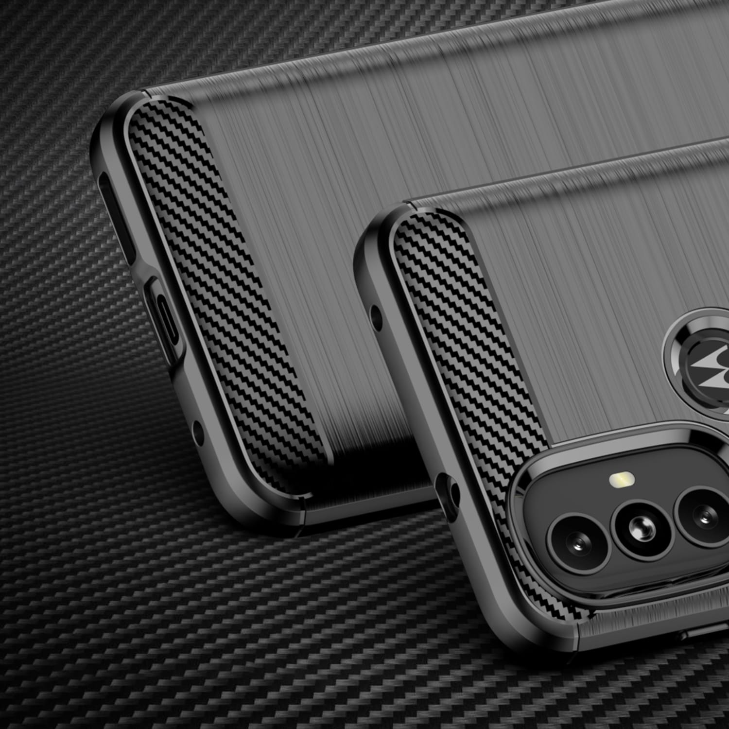 Carbon Case Fleksibelt cover Motorola Moto G Power 2022 sort