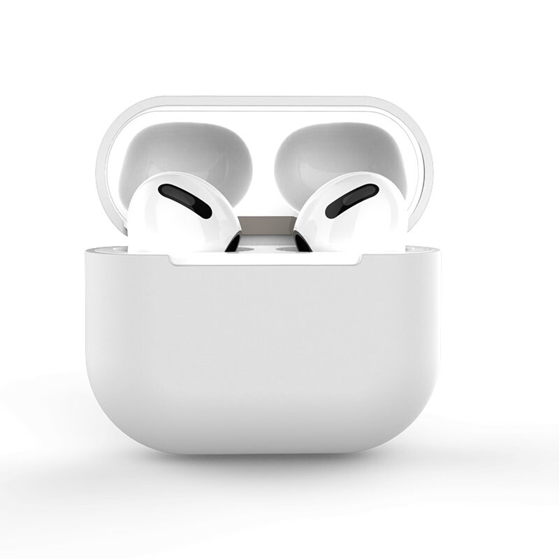 Etui til AirPods 2 / AirPods 1 blødt silikonecover til hovedtelefoner hvid (etui C)