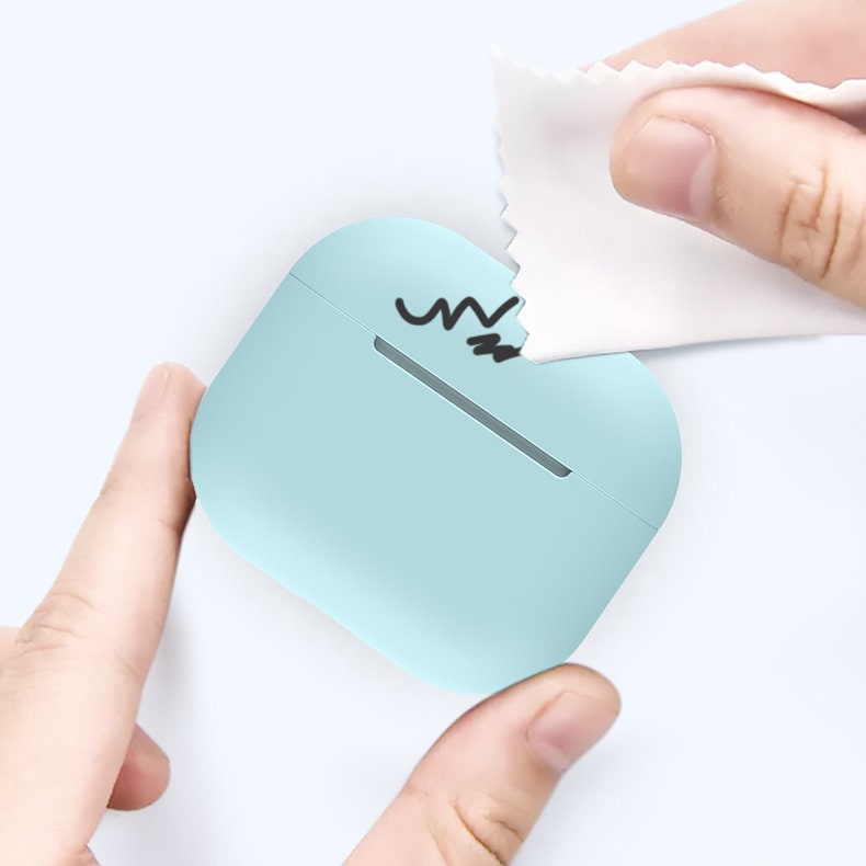 Etui til AirPods 2 / AirPods 1 blødt silikonecover til hovedtelefoner hvid (etui C)