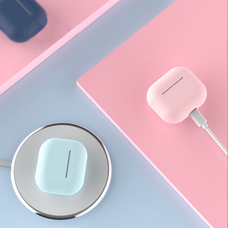 Etui til AirPods 2 / AirPods 1 blødt silikonecover til hovedtelefoner hvid (etui C)