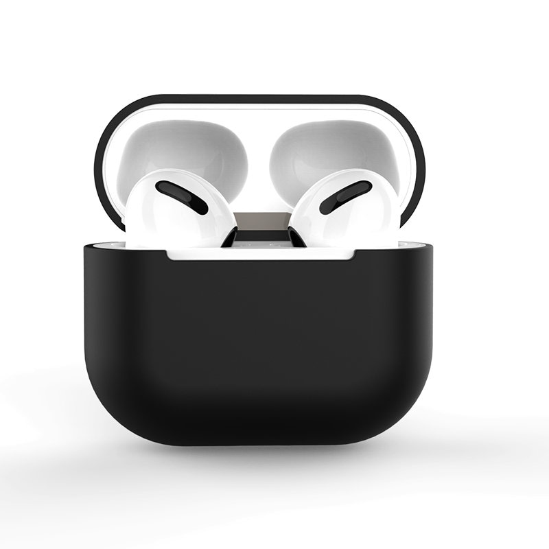 Etui til AirPods 2 / AirPods 1 blødt silikonecover til hovedtelefoner sort (Etui C)