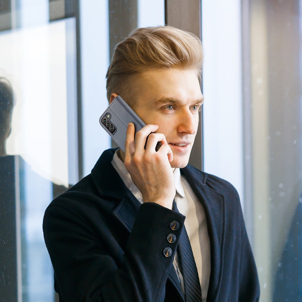 Dux Ducis Hivo Læder Flip Cover Ægte læderpung til Samsung Galaxy S22+ Blå