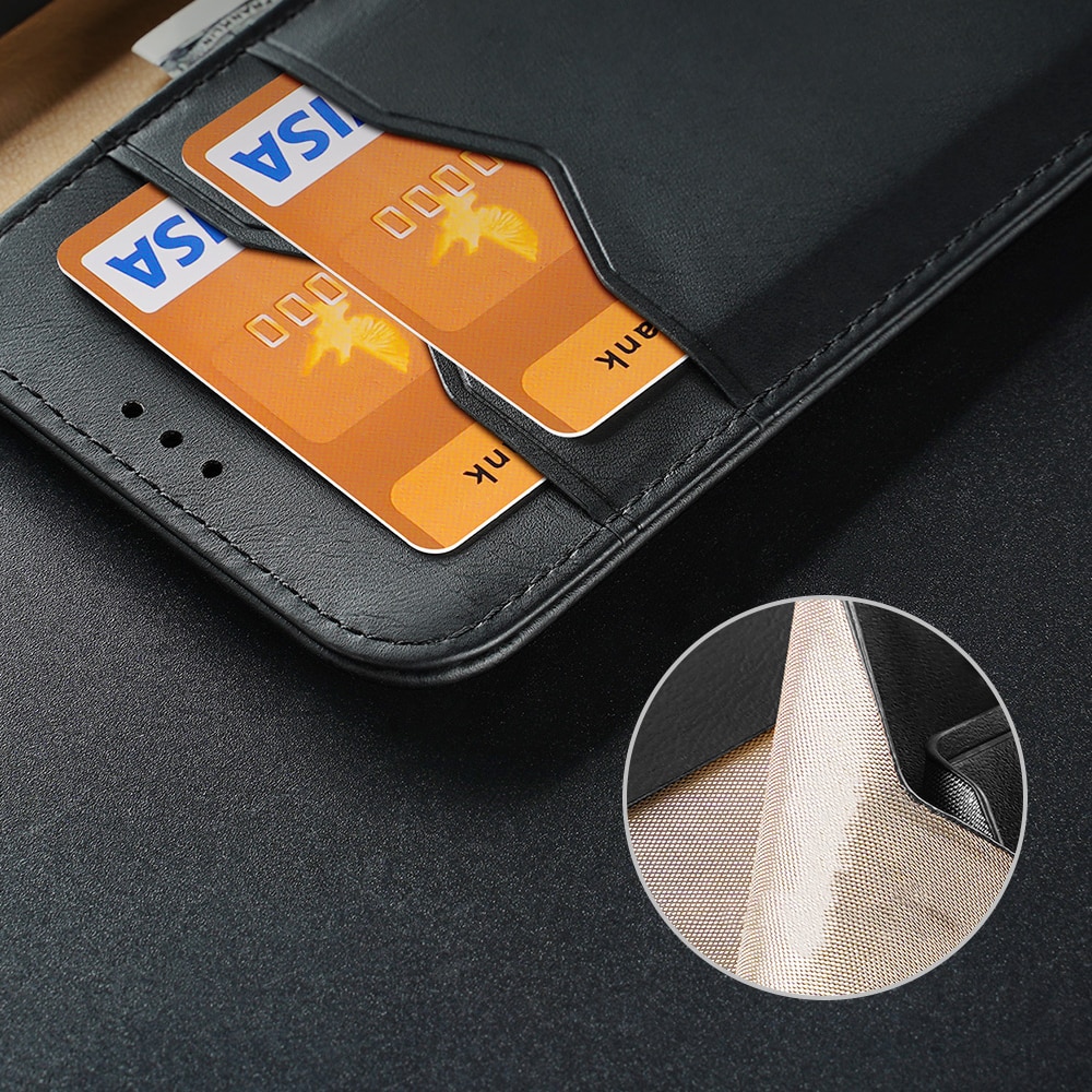 Dux Ducis Hivo Læder Flip Cover Ægte læderpung til Samsung Galaxy S22+ Blå