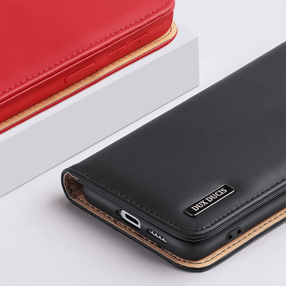 Dux Ducis Hivo Læder Flip Cover Ægte læderpung til Samsung Galaxy S22+ Blå