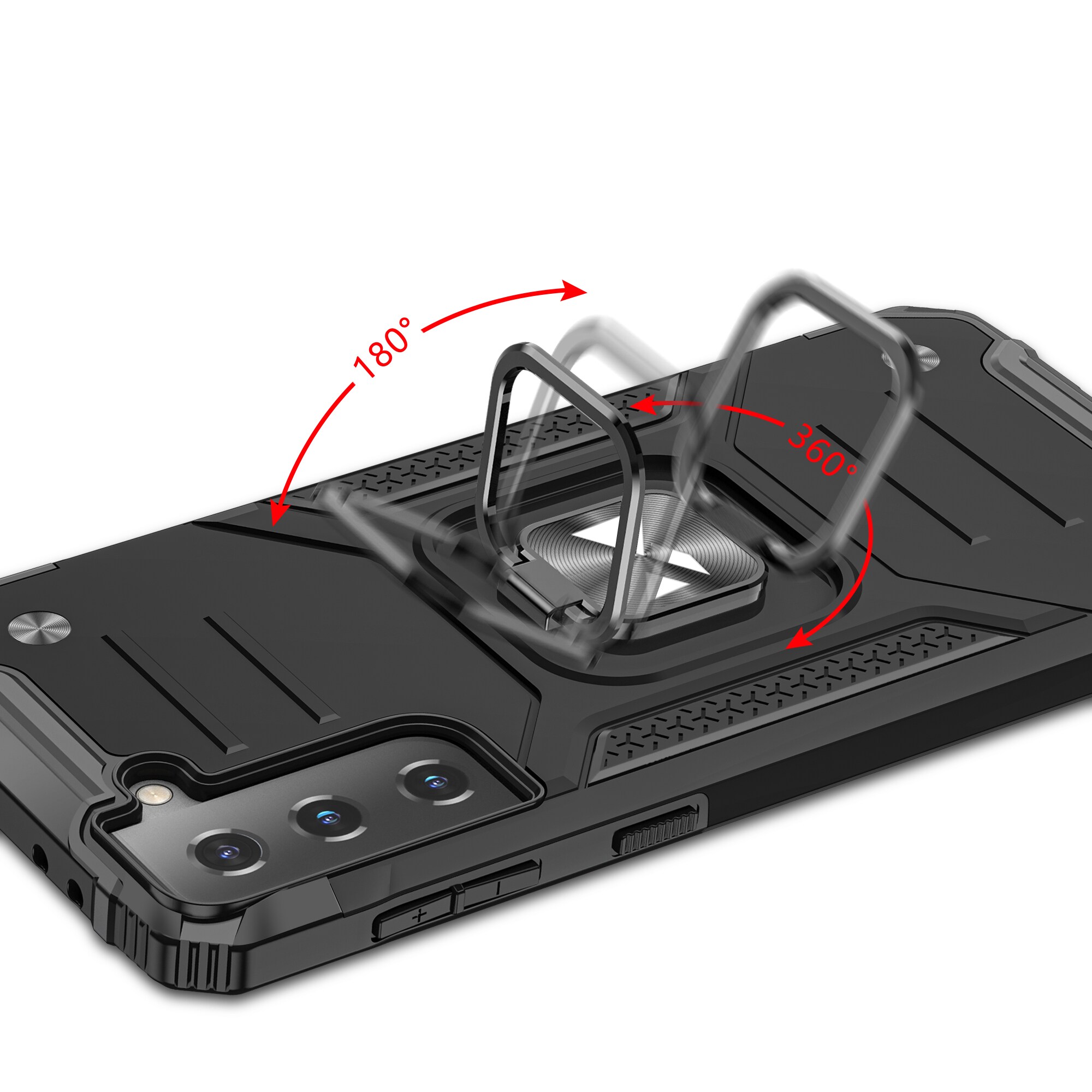 Wozinsky Ring Armor Tough Hybrid Case + Magnetic Mount for Samsung Galaxy S22/S22 Plus - Silver