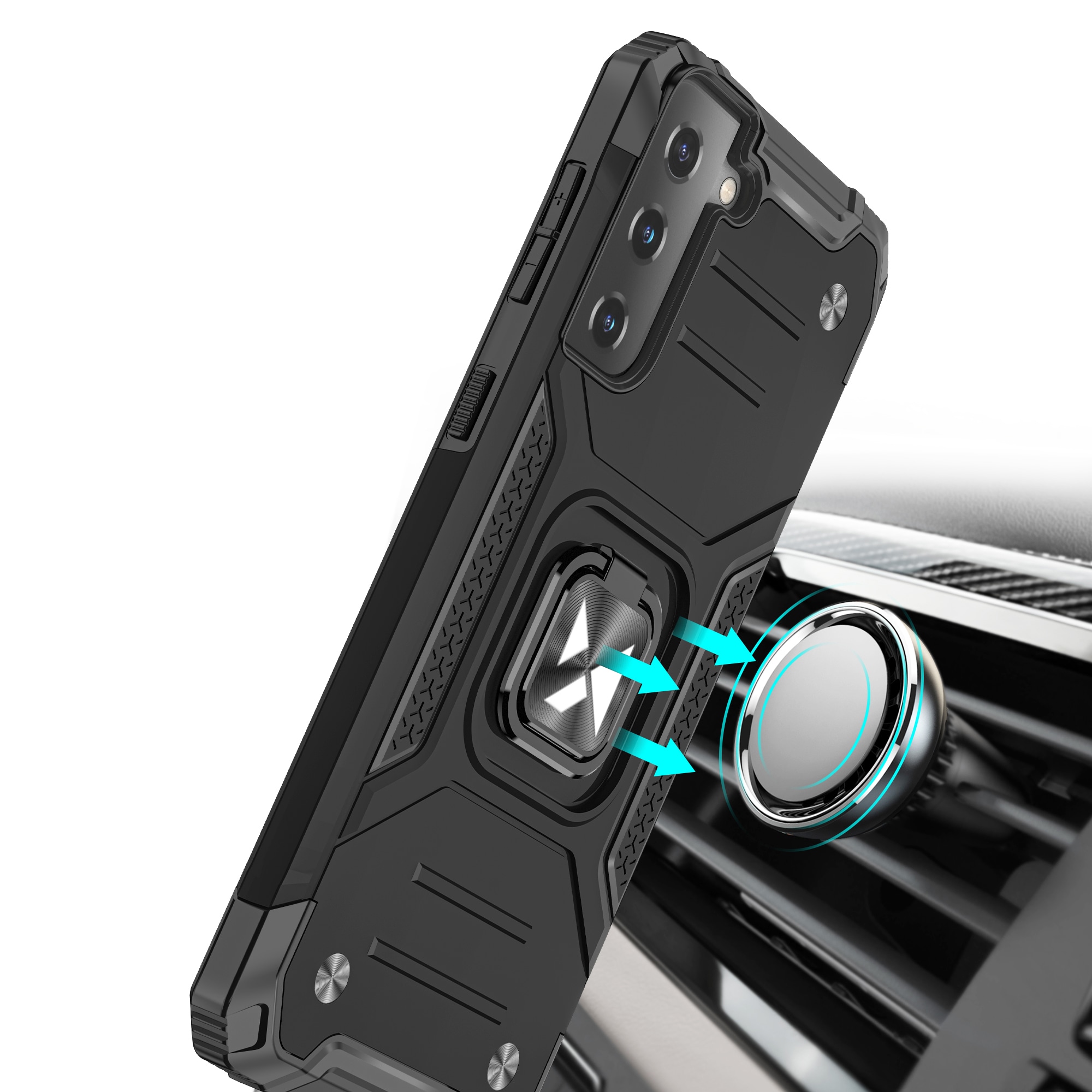 Wozinsky Ring Armor Tough Hybrid Case Cover + Magnetic Mount til Samsung Galaxy S22 Ultra gold
