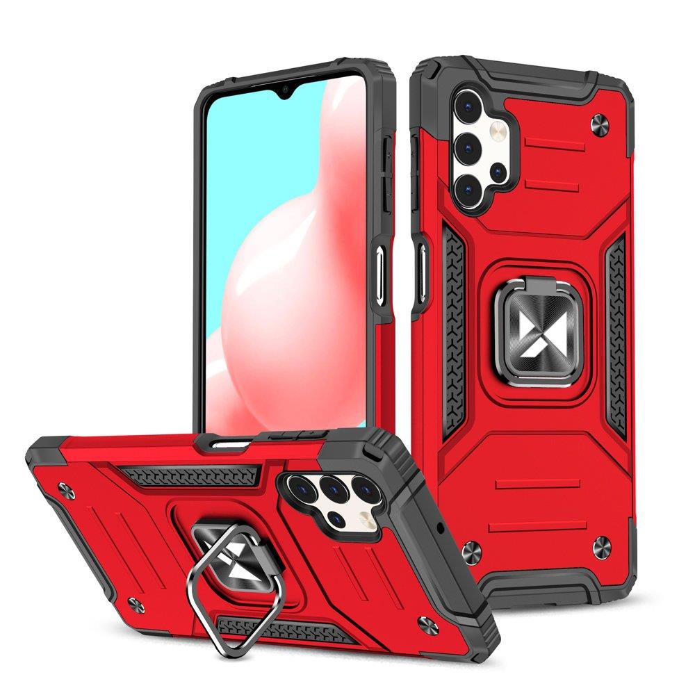 Wozinsky Ring Armor robust hybrid cover + magnetisk holder til Samsung Galaxy A73 rød