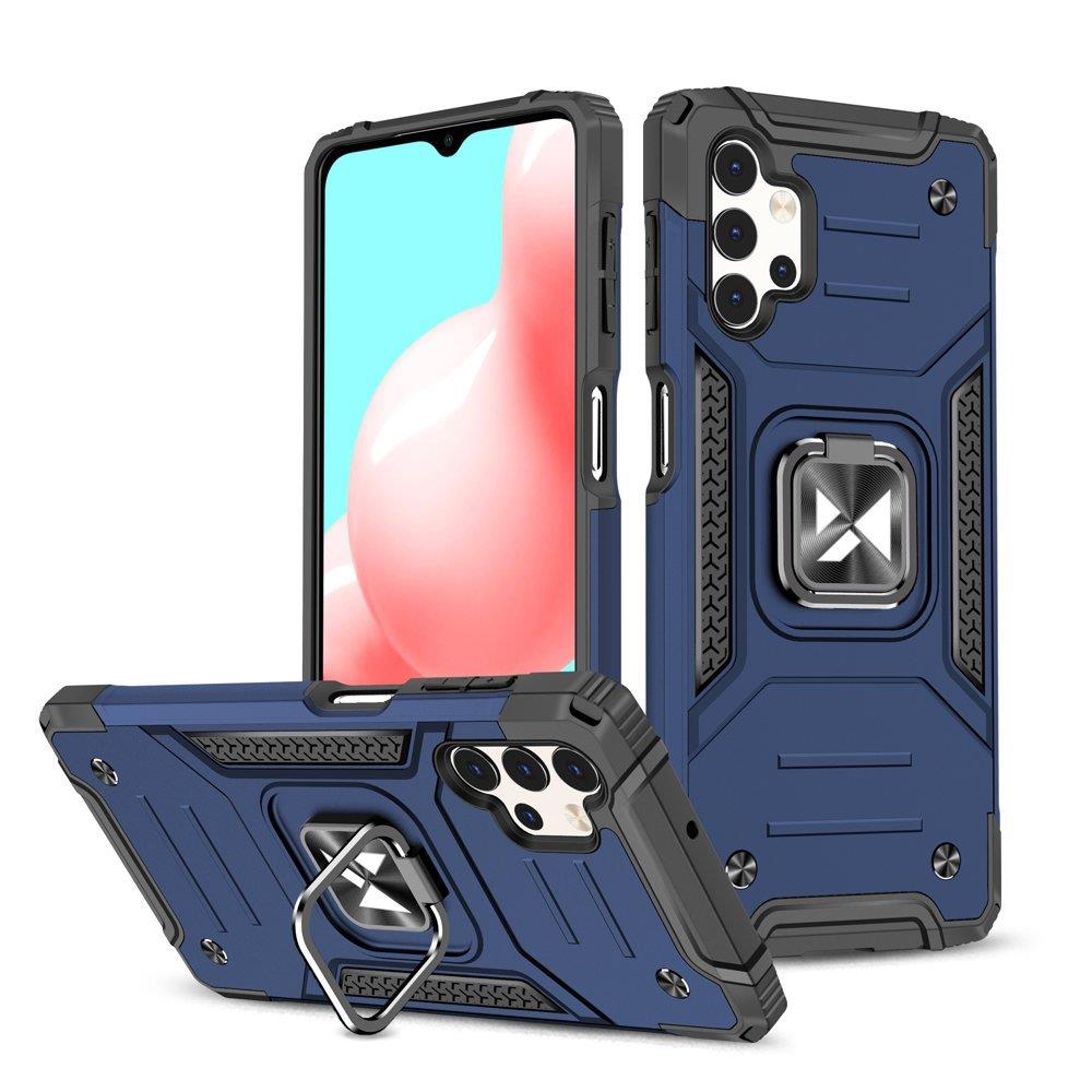 Wozinsky Ring Armor robust hybrid cover + magnetisk holder til Samsung Galaxy A73 blå