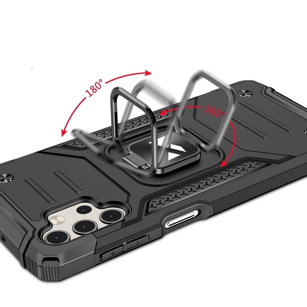 Wozinsky Ring Armor robust hybrid cover + magnetisk holder til Samsung Galaxy A73 blå