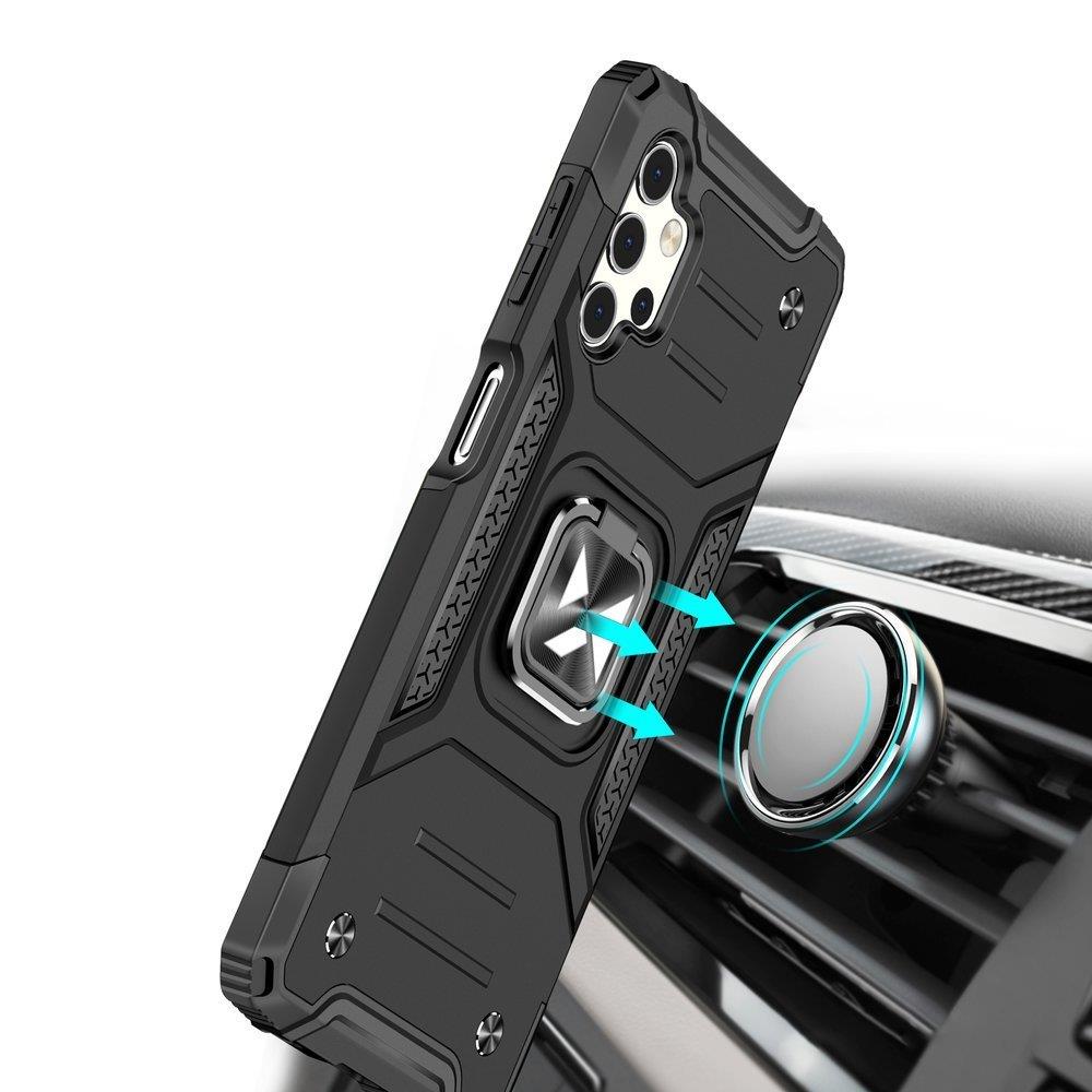 Wozinsky Ring Armor robust hybrid cover + magnetisk holder til Samsung Galaxy A73 blå