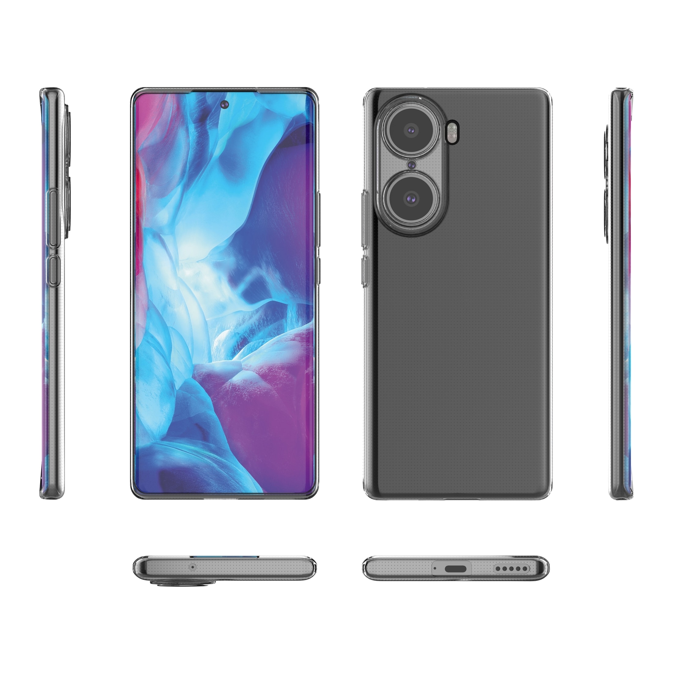 Ultraklart 0,5 mm Honor 60 Pro-gelcover, gennemsigtigt