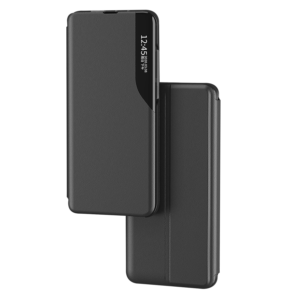 Eco Leather View Case etui med flipcover og standerfunktion til Samsung Galaxy S22+ blå