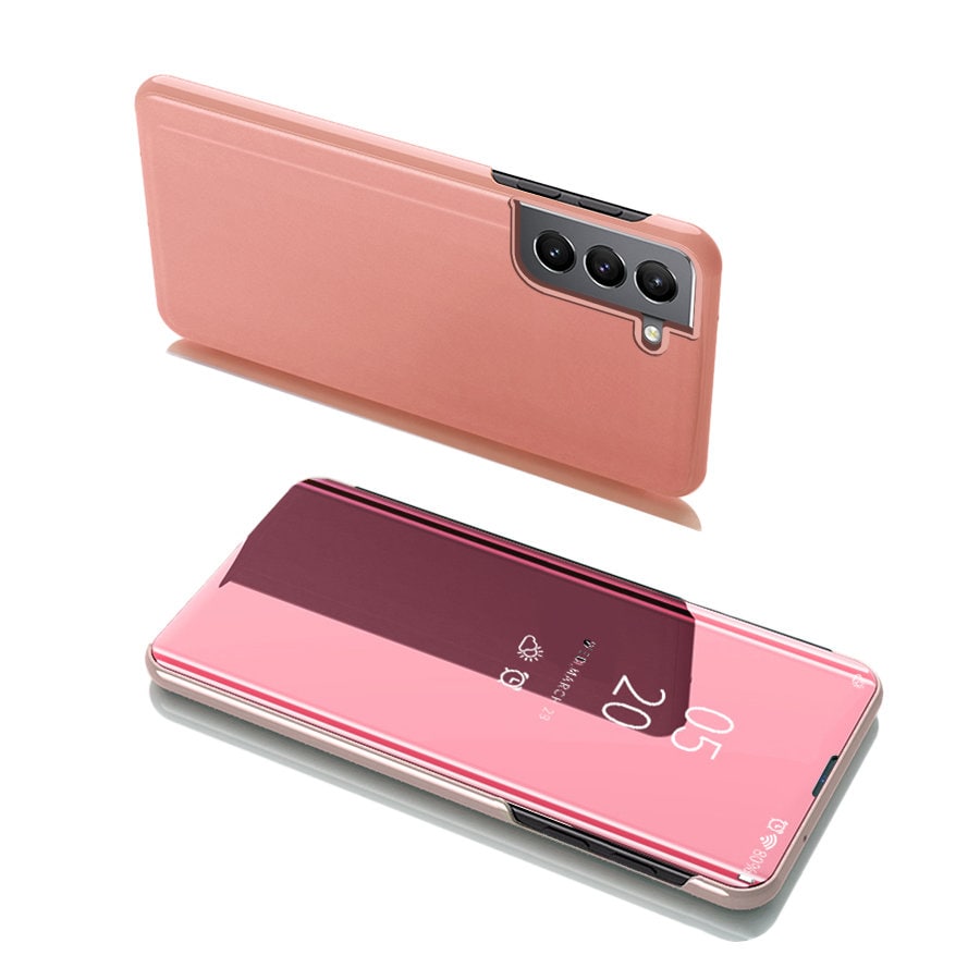 Clear View Case Flip Cover til Samsung Galaxy S22 + (S22 Plus) pink