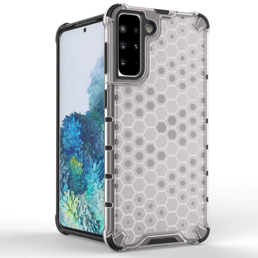 Honeycomb-etui pansret cover med gelramme til Samsung Galaxy S22 + (S22 Plus) blå