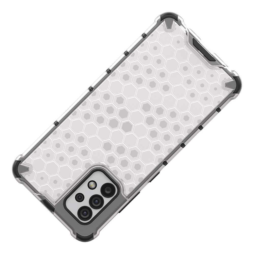 Honeycomb-etui pansret cover med gelramme til Samsung Galaxy A03s (166.5) sort