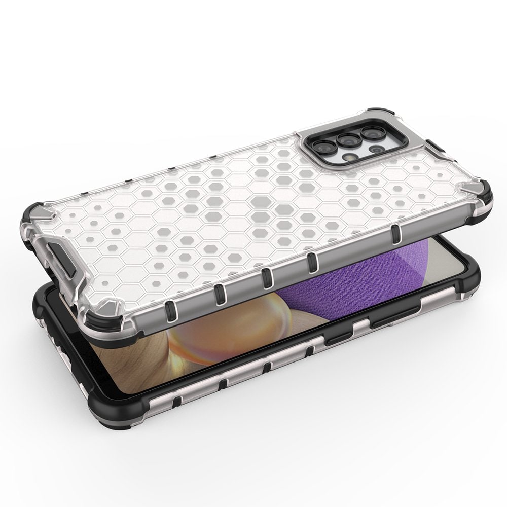 Honeycomb-etui pansret cover med gelramme til Samsung Galaxy A03s (166.5) blå