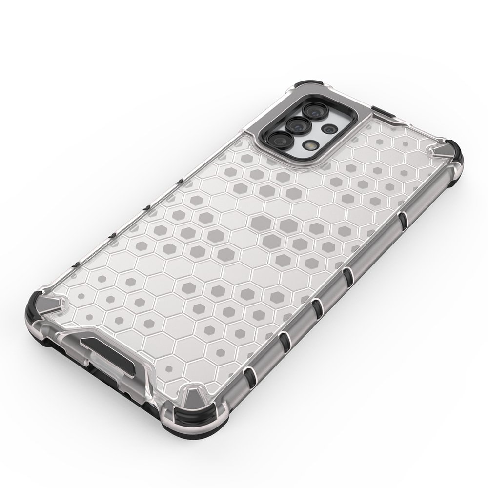 Honeycomb-etui pansret cover med gelramme til Samsung Galaxy A03s (166.5) blå