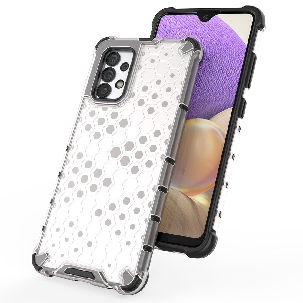 Honeycomb-etui pansret cover med gelramme til Samsung Galaxy A03s (166.5) blå