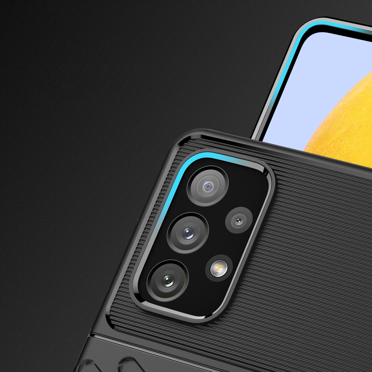Thunder Case fleksibelt panseret cover til Samsung Galaxy A73 sort