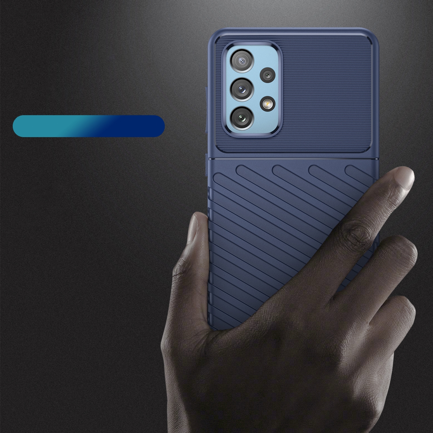 Thunder Case fleksibelt panseret cover til Samsung Galaxy A73 blå