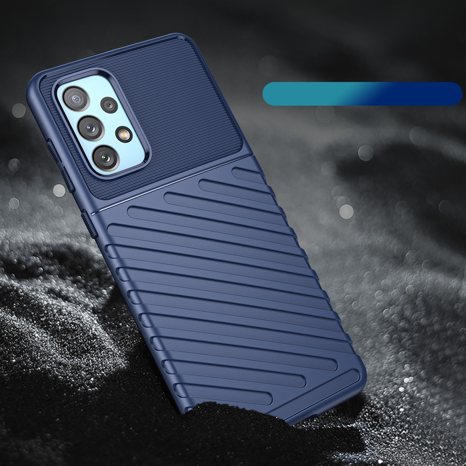Thunder Case fleksibelt panseret cover til Samsung Galaxy A73 blå