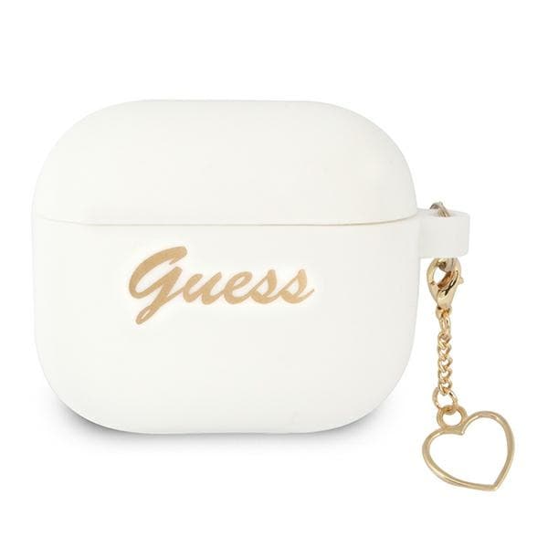 Guess GUA3LSCHSH AirPods 3 cover hvid/hvid Silikone Charm Heart Collection