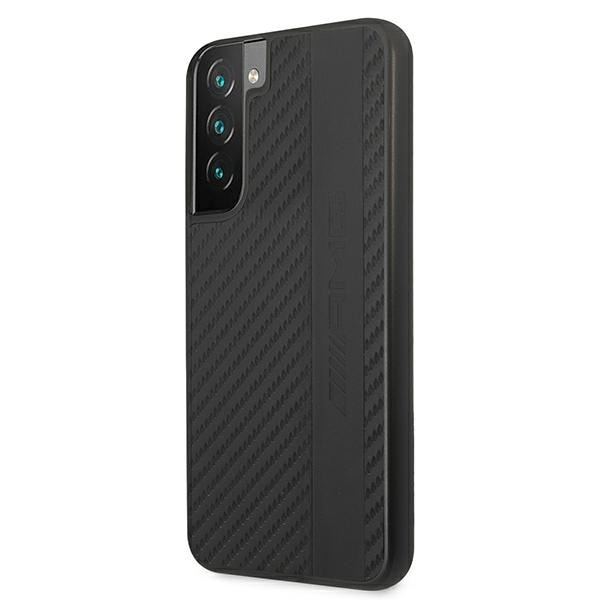 AMG Carbon Stripe&Embossed-etui til Samsung Galaxy S22+ - Sort