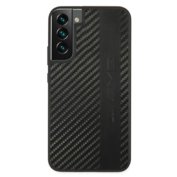AMG Carbon Stripe&Embossed-etui til Samsung Galaxy S22+ - Sort