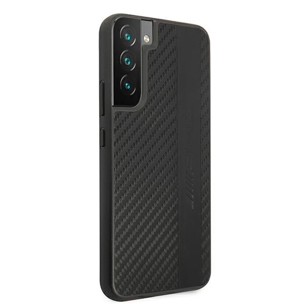 AMG Carbon Stripe&Embossed-etui til Samsung Galaxy S22+ - Sort