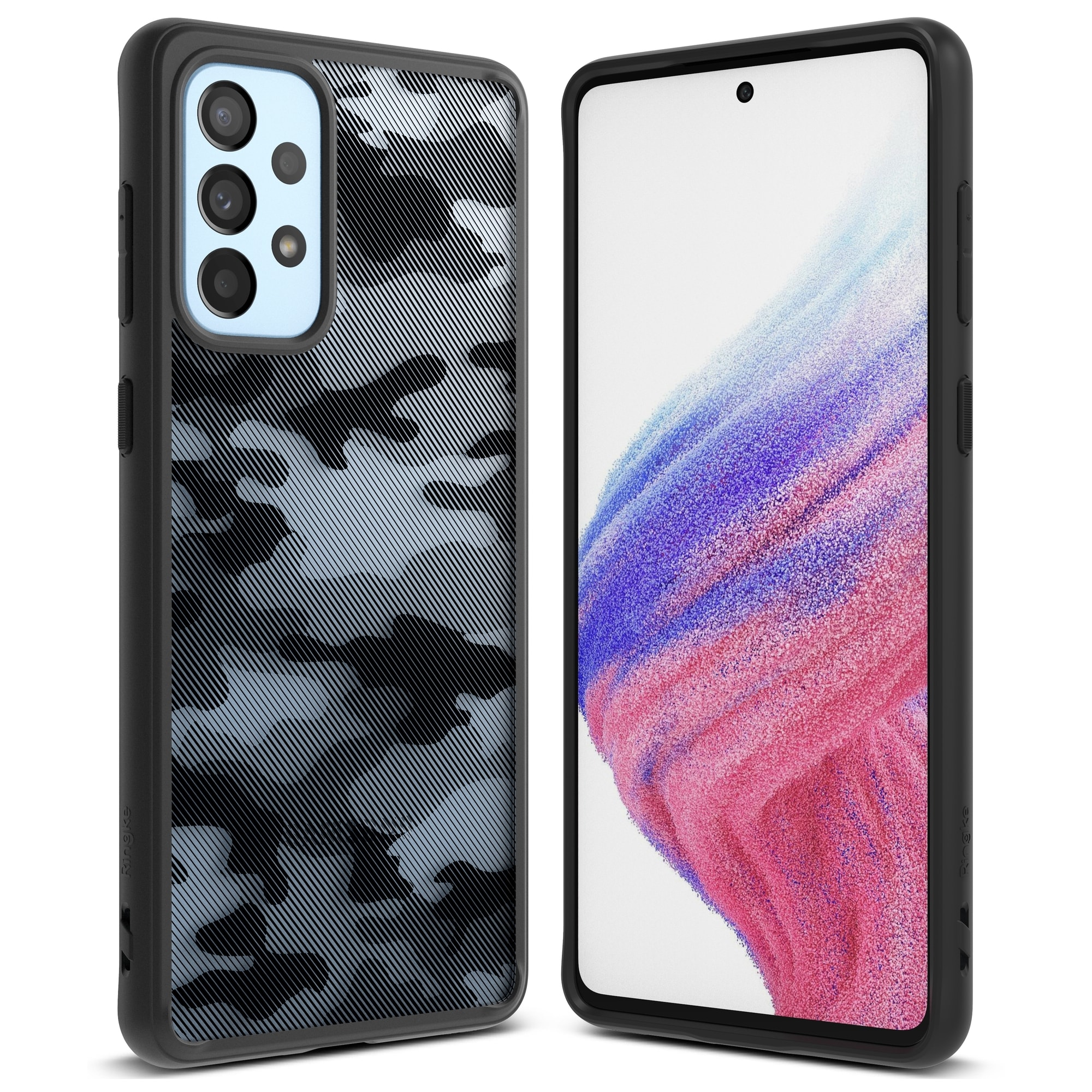 Ringke Fusion Matte tpu-etui med ramme til Samsung Galaxy A73 sort