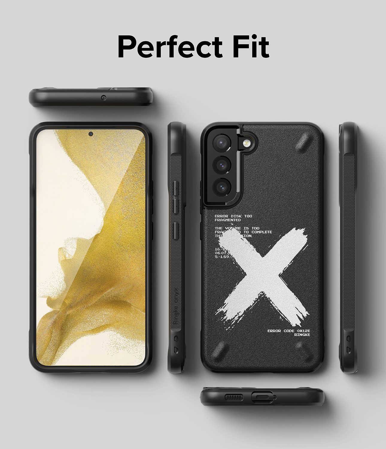 Ringke Onyx Design Holdbart TPU Cover til Samsung Galaxy S22 + (S22 Plus) sort (Graffiti) ()