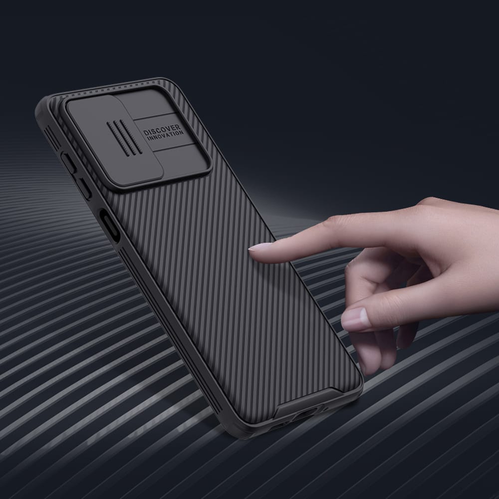 Nillkin CamShield Pro Etui Panseret etui Cover Kamerabeskyttelse til Samsung Galaxy A73 Blå