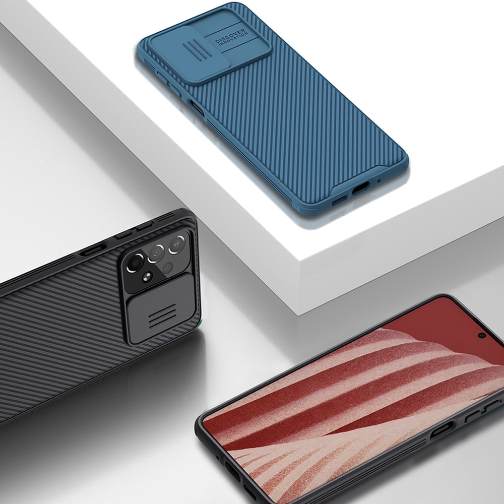 Nillkin CamShield Pro Etui Panseret etui Cover Kamerabeskyttelse til Samsung Galaxy A73 Blå
