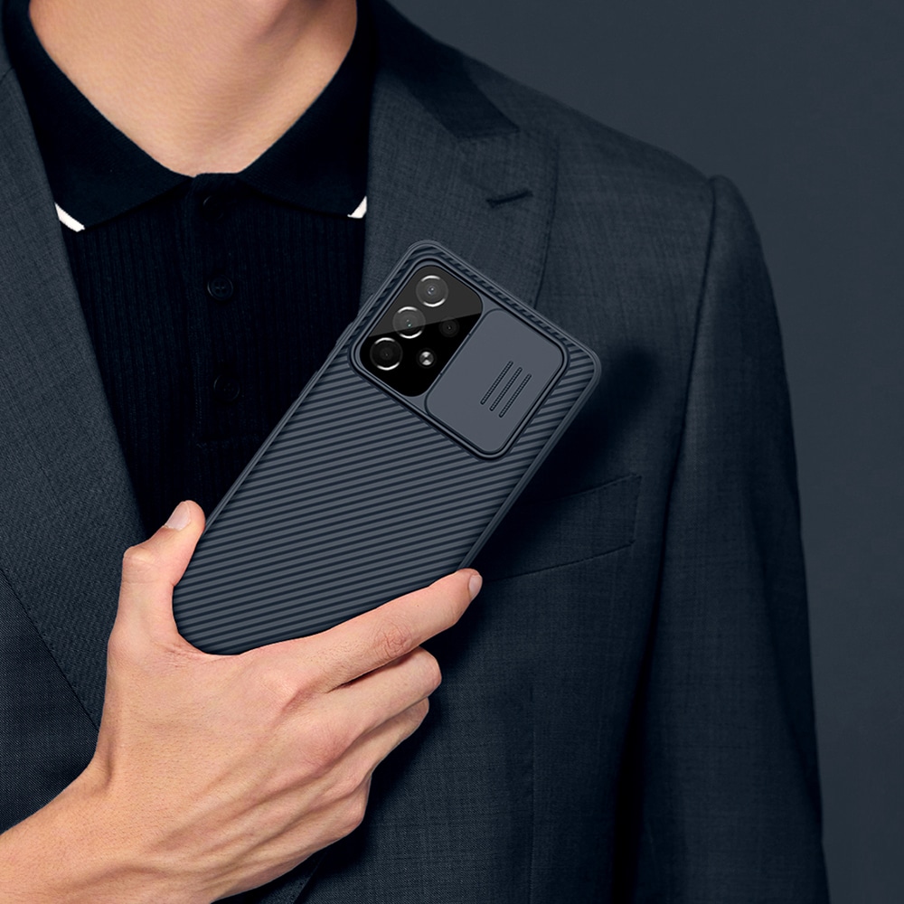 Nillkin CamShield Pro Etui Panseret etui Cover Kamerabeskyttelse til Samsung Galaxy A73 Blå