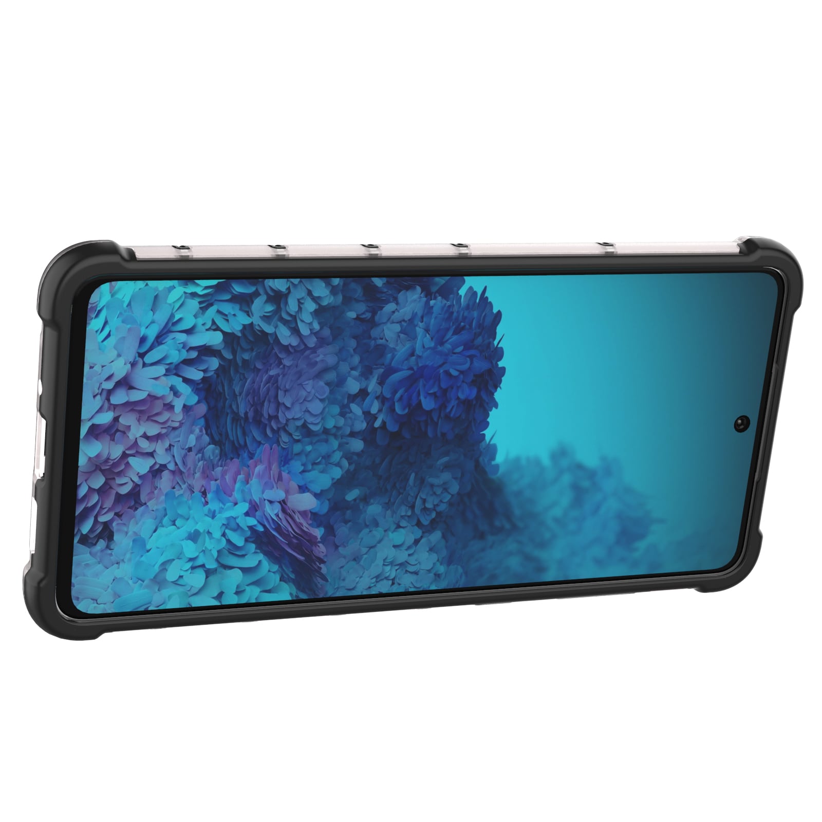 Honeycomb-etui pansret cover med gelramme til Samsung Galaxy A73 sort