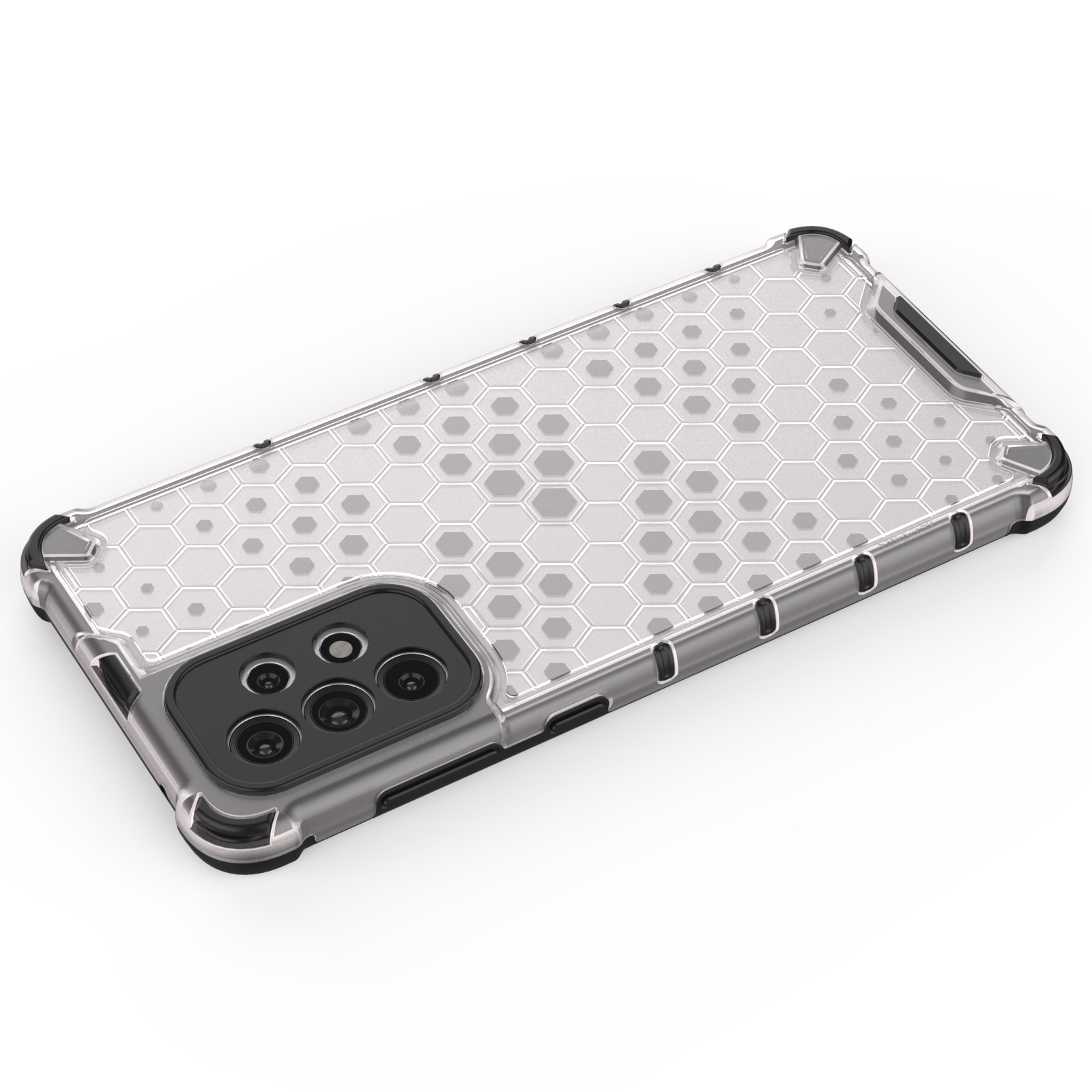 Honeycomb-etui pansret cover med gelramme til Samsung Galaxy A73 blå