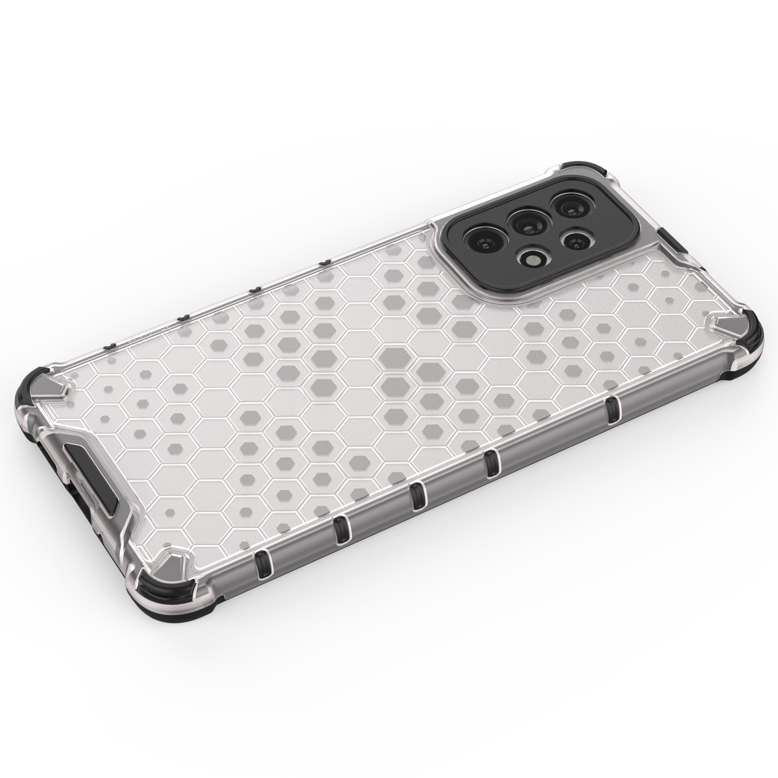 Honeycomb-etui pansret cover med gelramme til Samsung Galaxy A73 blå