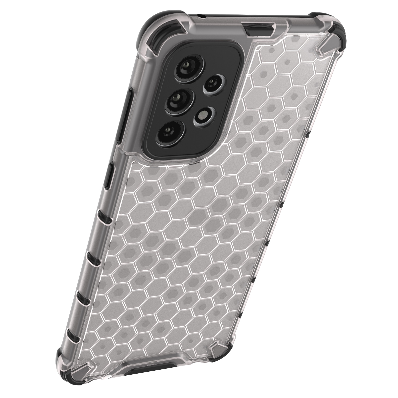 Honeycomb-etui pansret cover med gelramme til Samsung Galaxy A73 blå