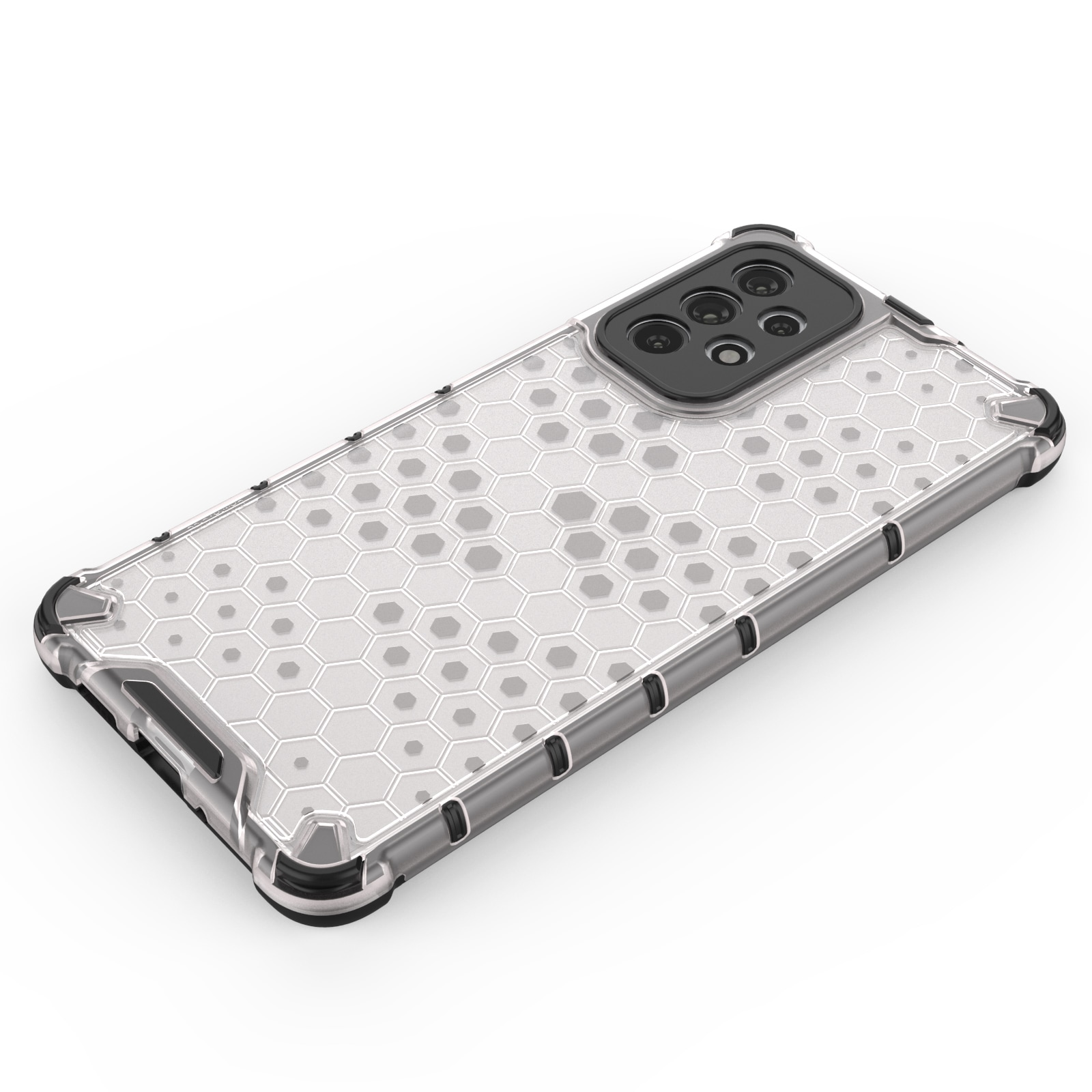 Honeycomb-etui pansret cover med gelramme til Samsung Galaxy A73 blå