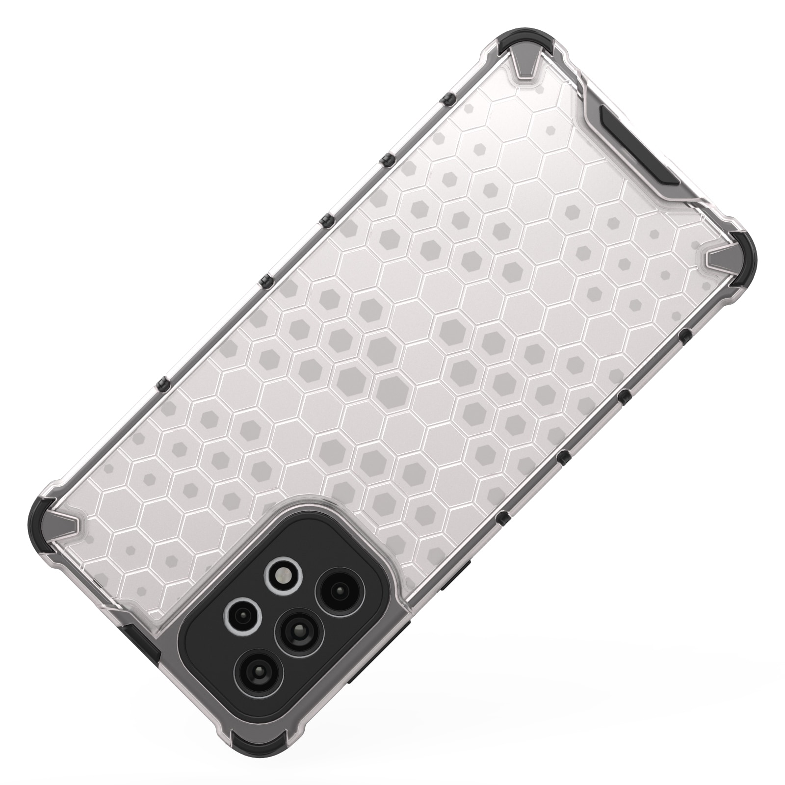 Honeycomb-etui pansret cover med gelramme til Samsung Galaxy A73 blå