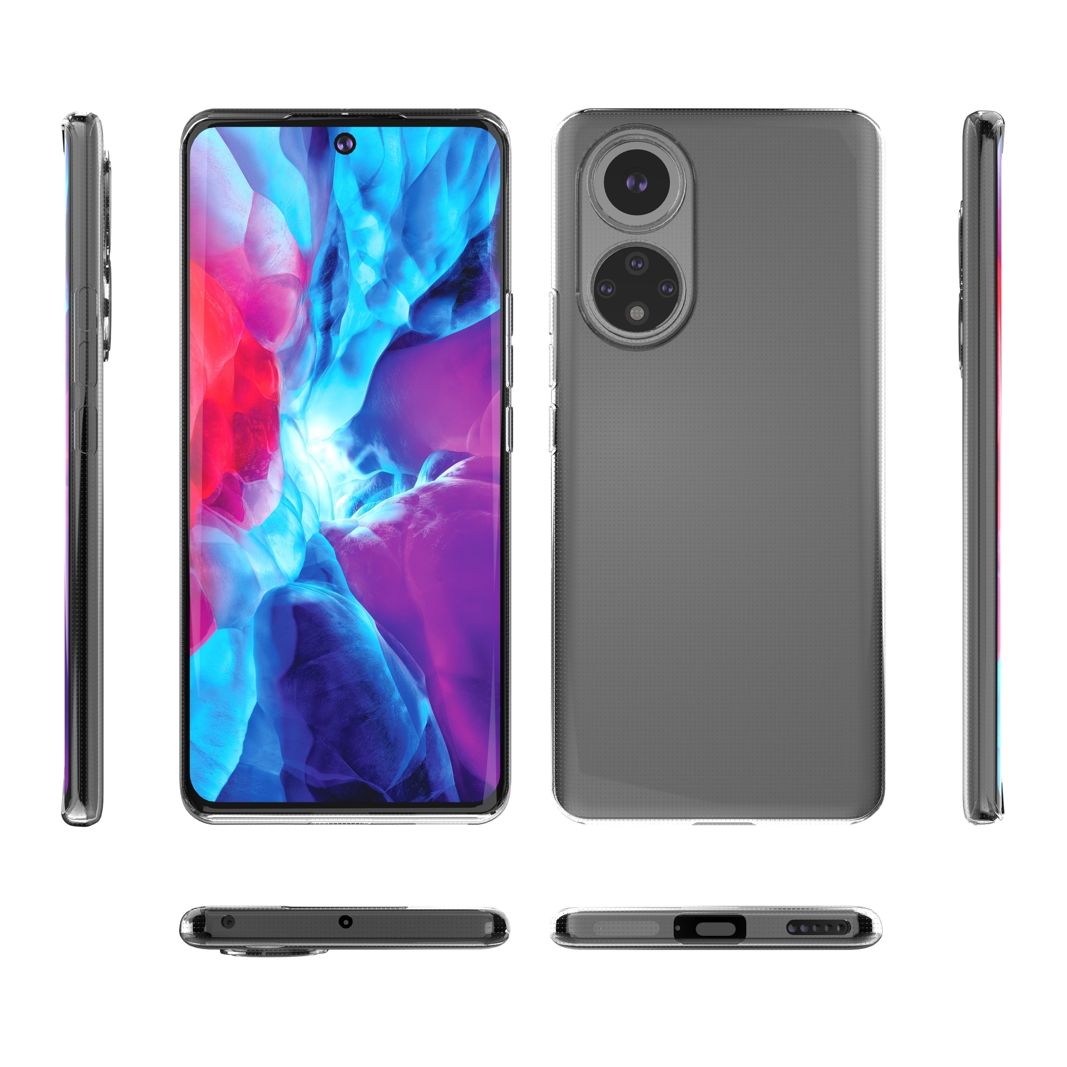 Ultraklart 0,5 mm Honor 50 Pro-gelcover, gennemsigtigt