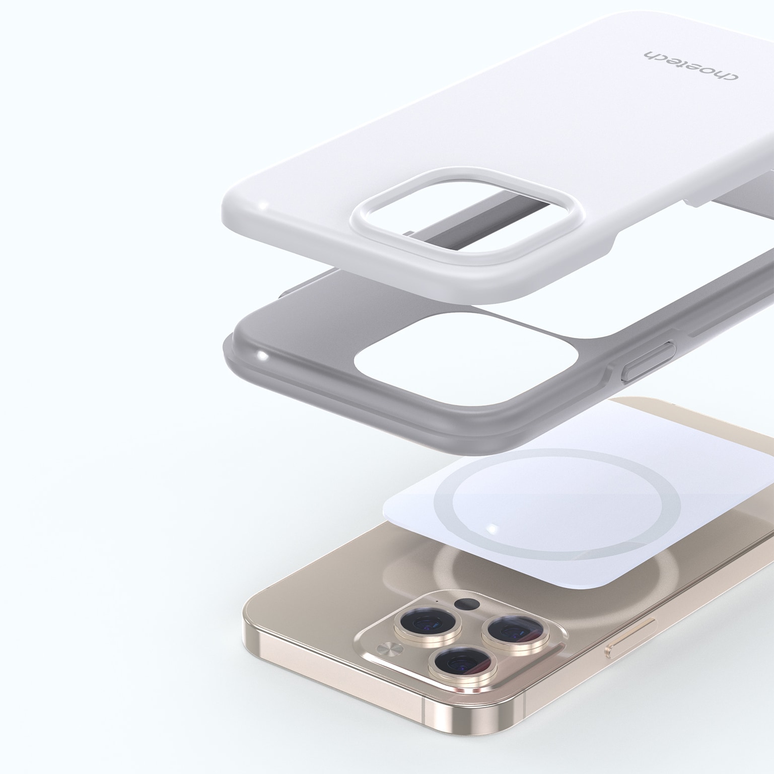 Choetech MFM Anti-drop etui lavet til MagSafe til iPhone 13 Pro hvid (PC0113-MFM-WH)