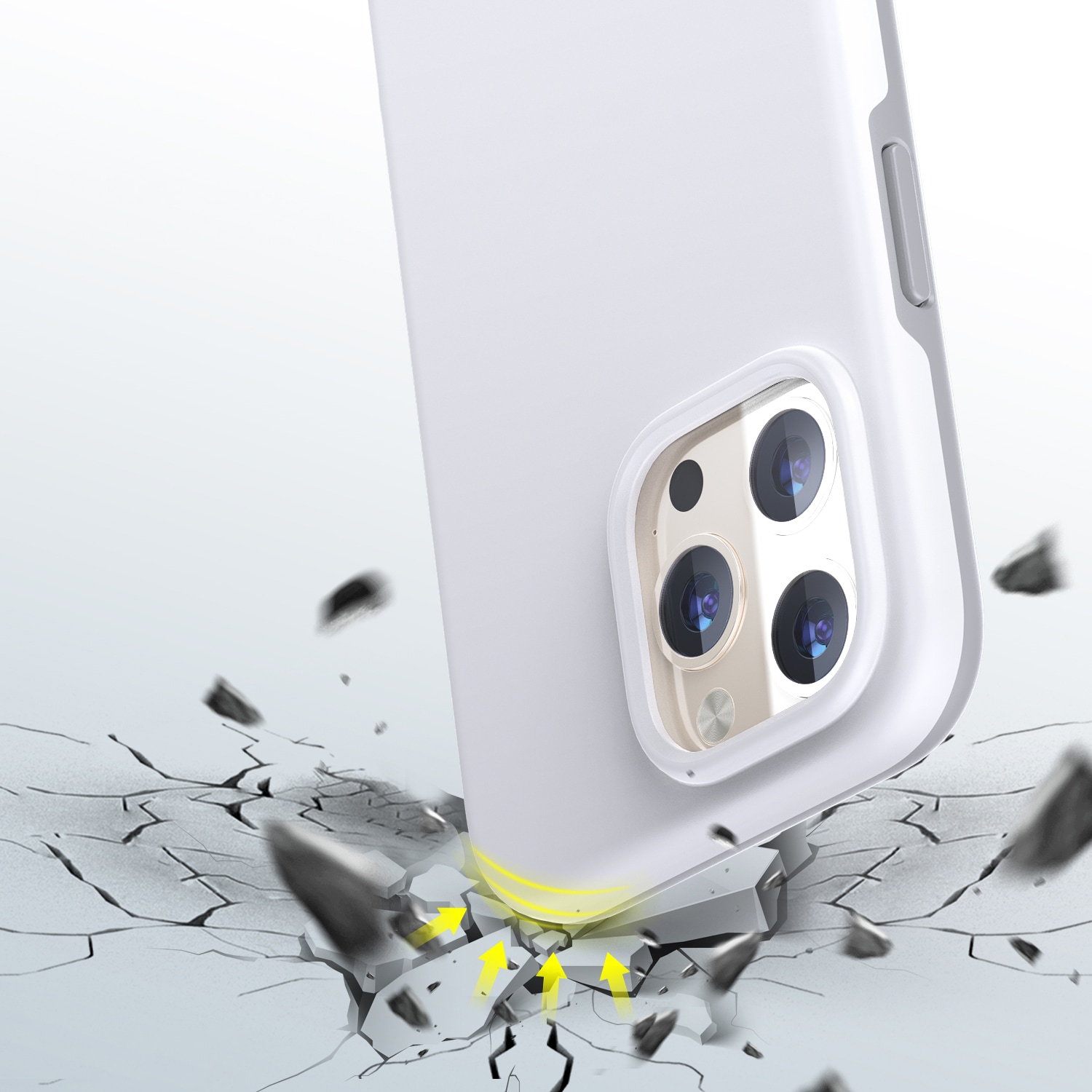 Choetech MFM Anti-drop etui lavet til MagSafe til iPhone 13 Pro hvid (PC0113-MFM-WH)