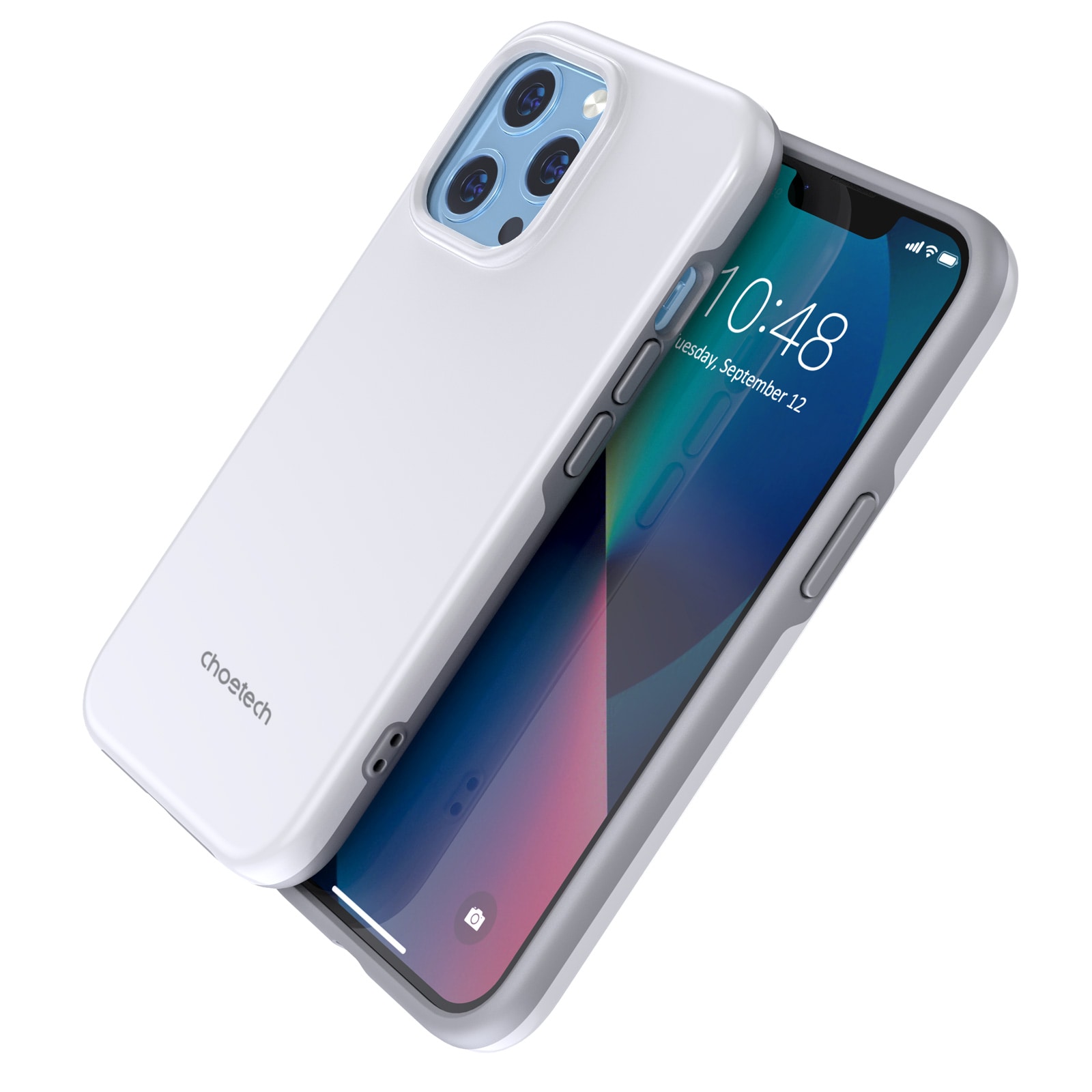 Choetech MFM Anti-drop etui lavet til MagSafe til iPhone 13 Pro hvid (PC0113-MFM-WH)