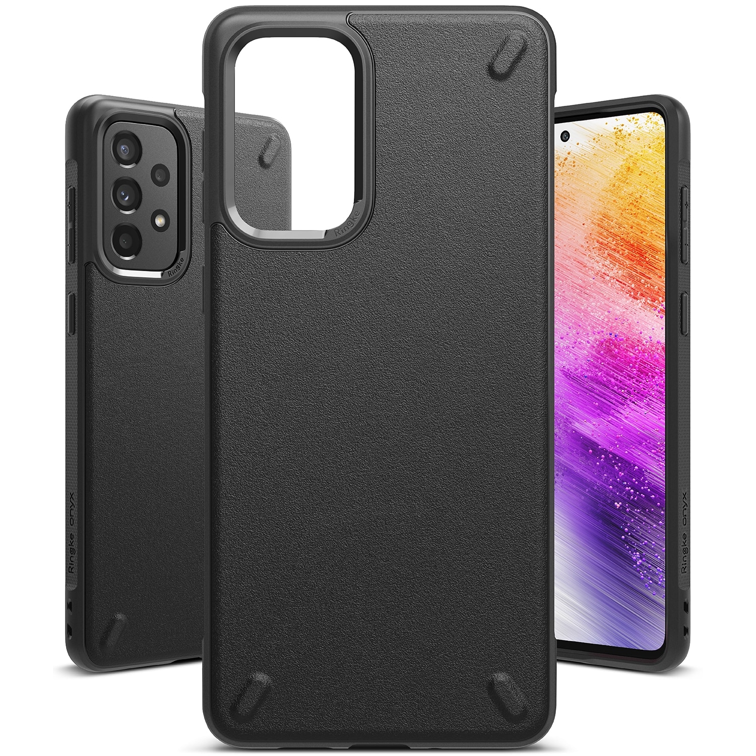 Ringke Onyx holdbart TPU-cover til Samsung Galaxy A73 sort