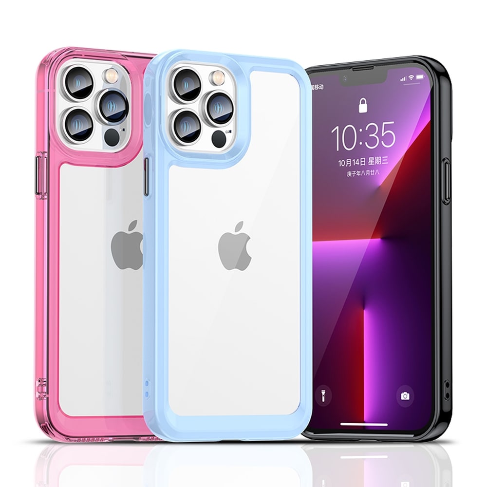 Outer Space Case til iPhone 12 Pro Max hårdt cover med gelramme blå