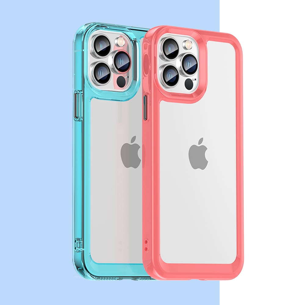 Outer Space Case Etui til iPhone 12 Pro Max Hårdt cover med geleramme Rød