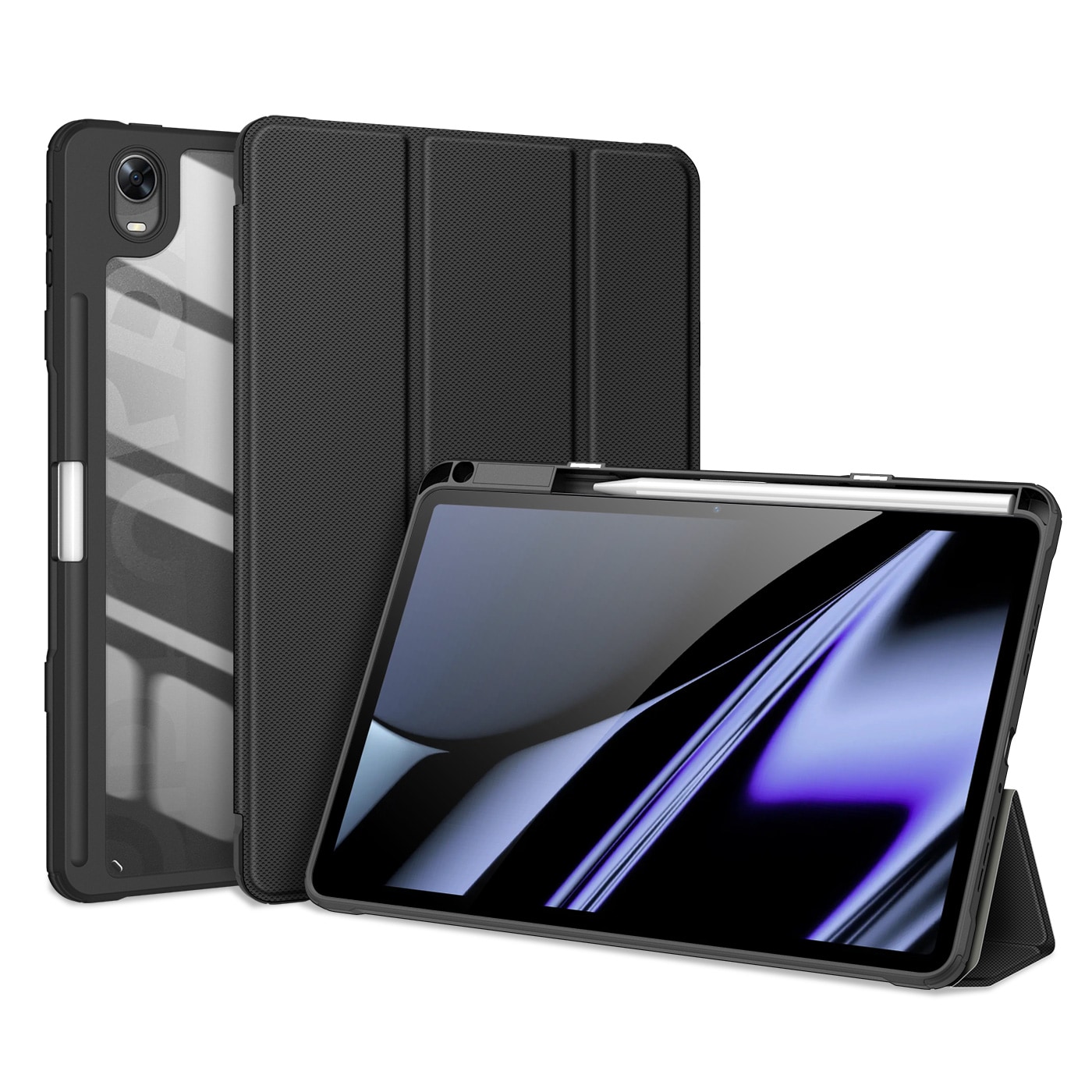 Dux Ducis Toby Armored Flip Smart Case til Oppo Pad med stylusholder Sort